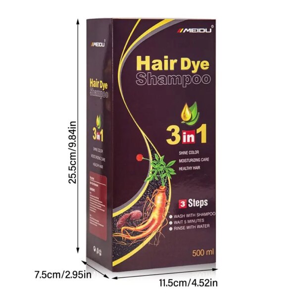 Coloring Shampoo Natural Black Color - Image 3